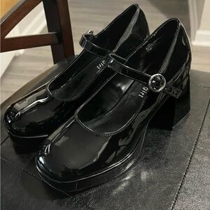 Madden Girl Black Patent Mary Jane Heels